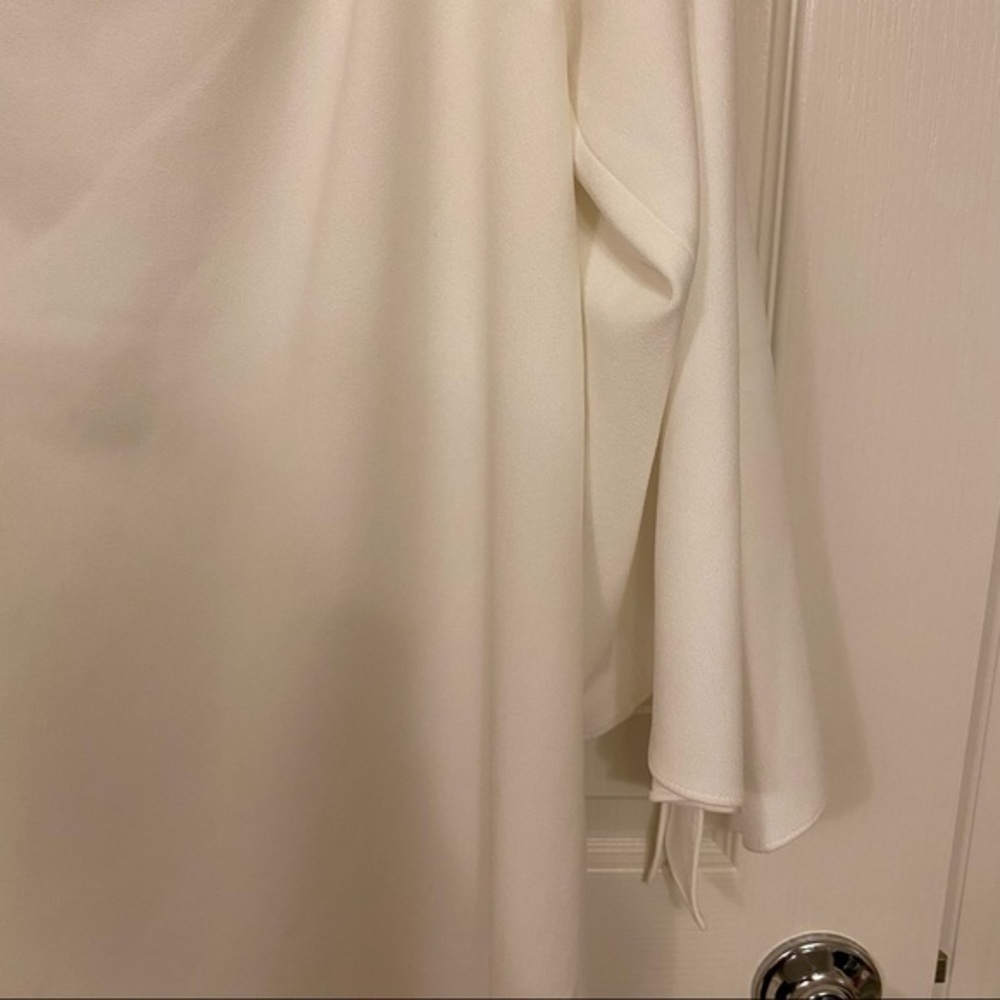 Tibi Structured Crepe Off-the-Shoulder Dress Ivory - Picture 12 of 12